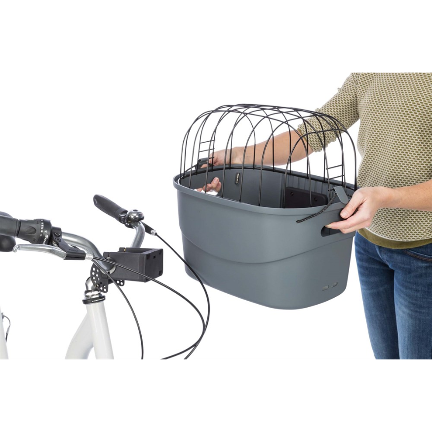 Cykelkorg Front Trixie Plast Grå 42 × 39 × 30 cm