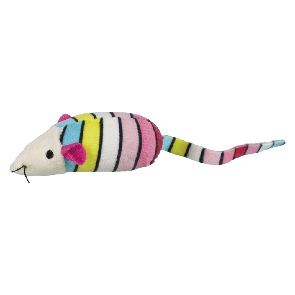 Kattleksak mus/fisk, plysch/tyg, 9-12 cm