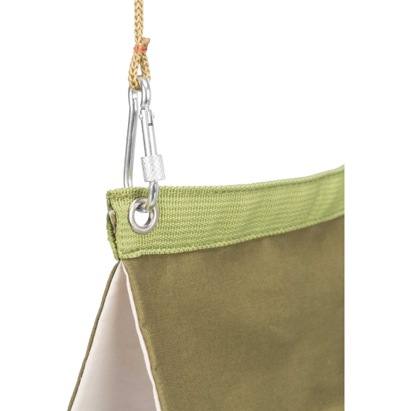 Fågeltält hängande, bomull, 16 × 18 × 20 cm, grön