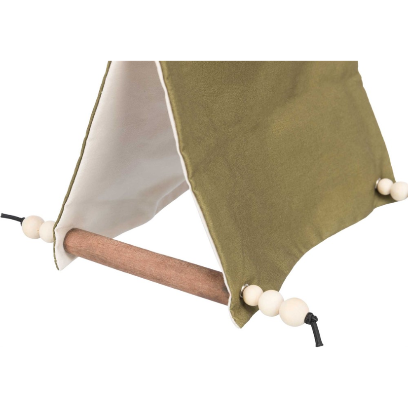 Fågeltält hängande, bomull, 16 × 18 × 20 cm, grön