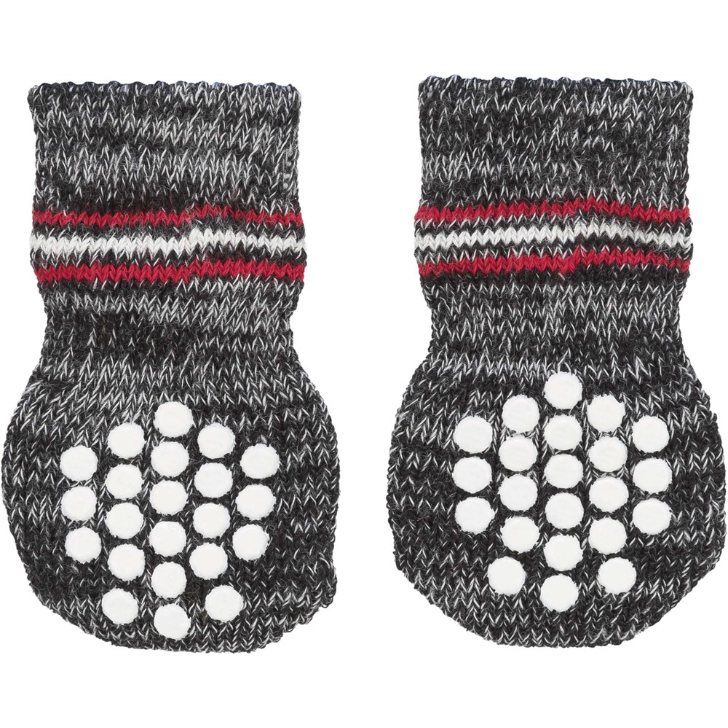 Hundsockar non-slip 2-pack, XS-S, grå