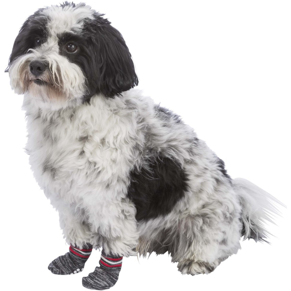 Hundsockar non-slip 2-pack, XS-S, grå