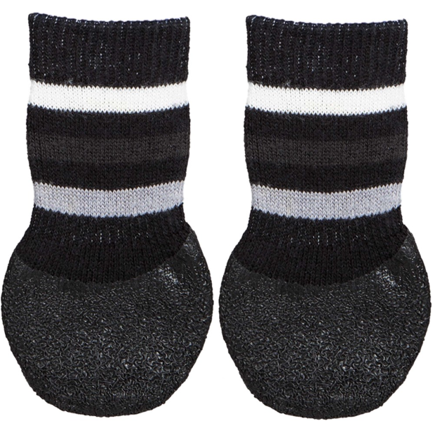 Trixie Hundsockar Gummerad Svart 2-pack M-L