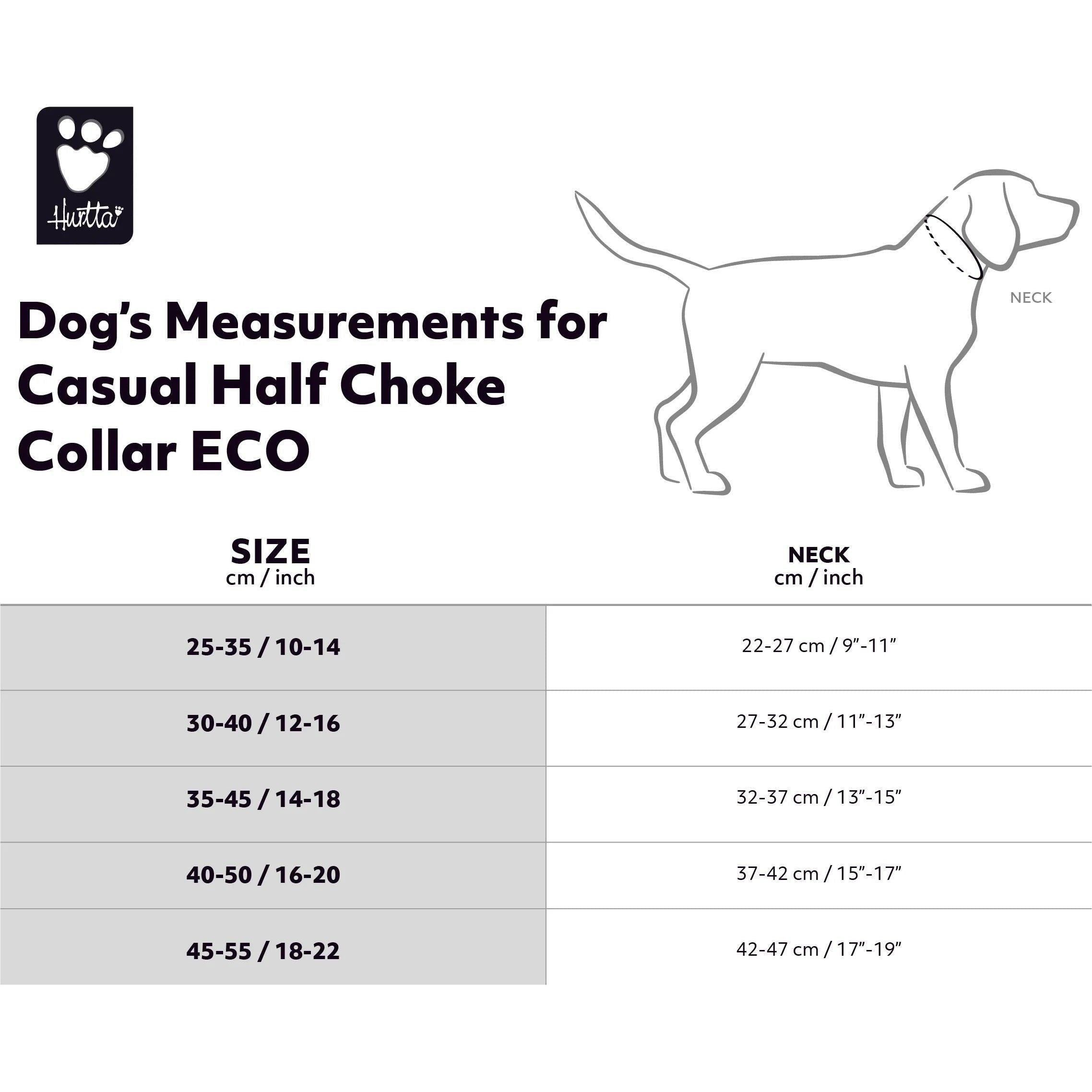 Hurtta Casual Half Choke Collar Eco Raven